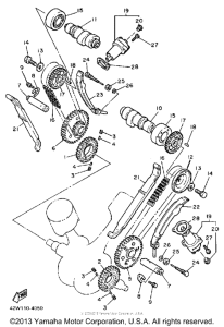 XV1100S Цепь механизма газораспределения