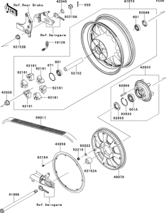 VN1700 Заднее колесо и цепь