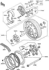 EN450 Задняя ступица колеса