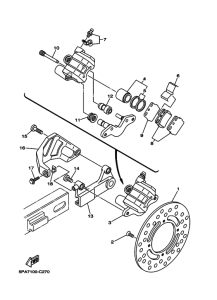YZ85 Задний суппорт
