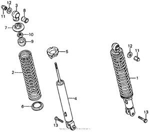 CB750 Задние амортизаторы