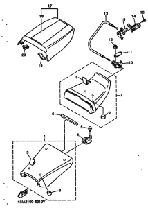 YZF600R YZF600RH Пружина