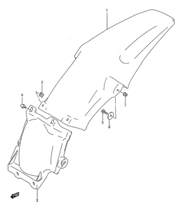 RM125 Заднее крыло