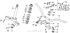 TL125 Handlebar + steering stem