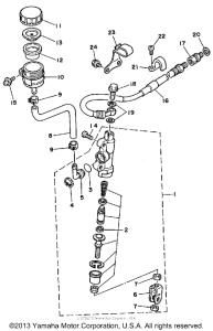 WR500ZD Задний торм цилиндр