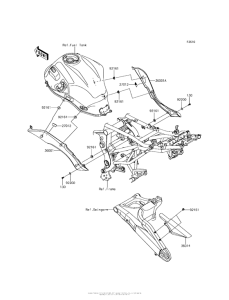 KLE650 Боковые обтекатели