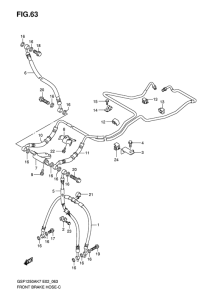 GSF1250S (ABS) Передние тормозные трубки