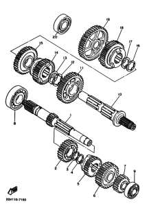 XV400 Мост ведущий комплект
