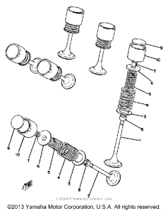 XS850G Клапана