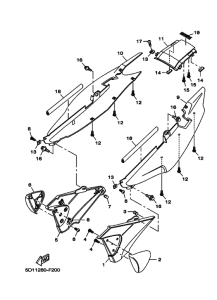 YBR250 Боковые обтекатели