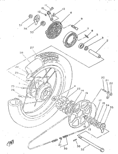 SR250 Переднее колесо