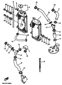 YZ250WR YZ250WRW Радиатор и шланг