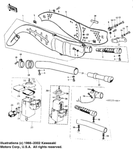 KE125 Air cleaner / muffler