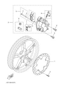 YZF-R125 Передний суппорт