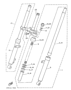 YSR50 Передняя вилка
