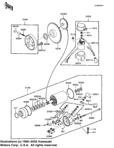 KZ1000 Starter motor / starter clutch