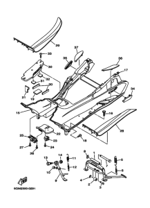 YP250 Support & repose pied