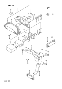 VX800 Задний комбинированный сигнал