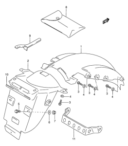 GSX250 Заднее крыло