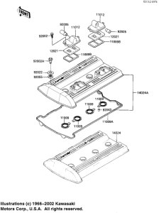 ZX900 Крышка головки цилиндров