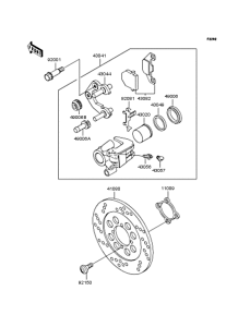 KMX80 Передний тормоз