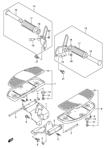 VL800 Подножки
