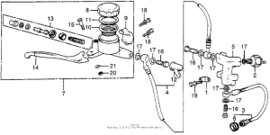 CB550 Master cylinder + brake hose