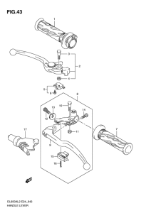 DL650 (ABS) Рулевой рычаг