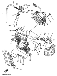 TY250Z Radiator. hose