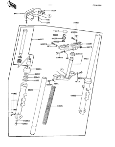 KZ1000 Вилка передней оси