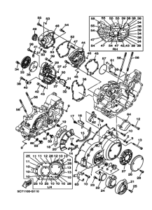 XV1900CU Crankcase cover ass`y  (v