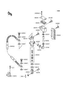 KLX250 Задний торм цилиндр