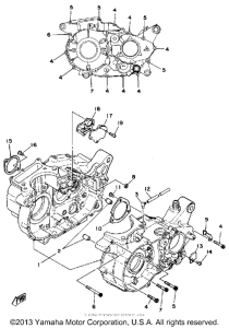SR500H Картер двигателя