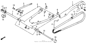 CB650SC Swingarm + chain case