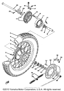 DT250E Переднее колесо