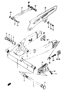 GSF1200S (ABS) Маятник задний