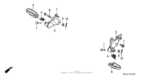 XR80R Подножки