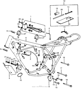 CR125 Frame + c.d.i. unit + ignition coil