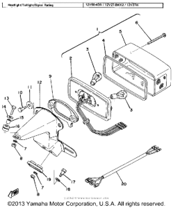 XS500E Задний фонарь