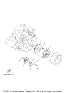 TTR125LEG Муфта стартера