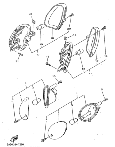 YN50R Поворотники