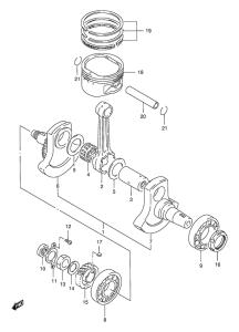 XF650 Вал коленчатый