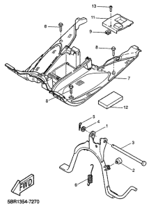 YQ50 Stand. footrest