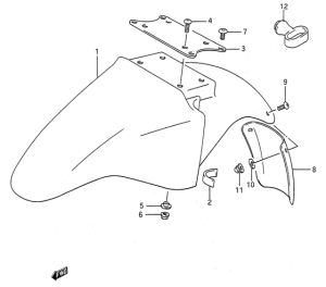 GS500 Переднее крыло