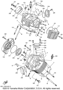 XVS1100L Головка цилиндров
