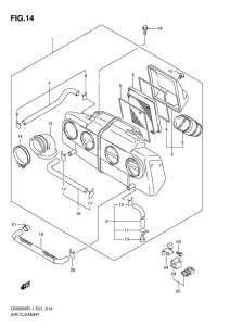 GSX650F Воздухоочиститель