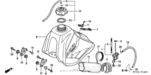 XR400R Топливный бак