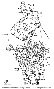 XS650SK Картер двигателя