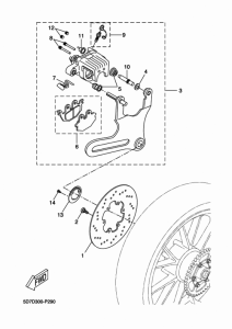 MT125A Задний суппорт