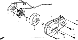 XR80R Left crankcase cover 93-94